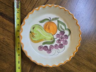 Hand-Painted Ceramic Fruit Plate