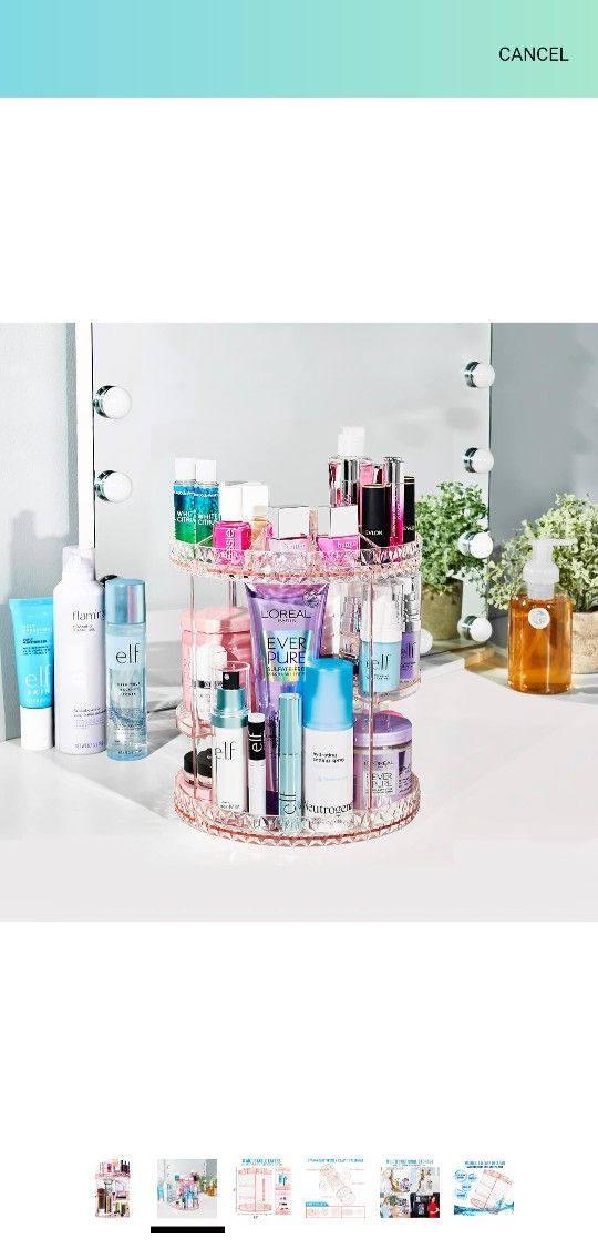 Spinning Makeup Organizer Carousel 