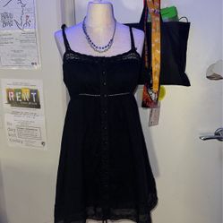 Urban Outfitters Black Button Up Dress