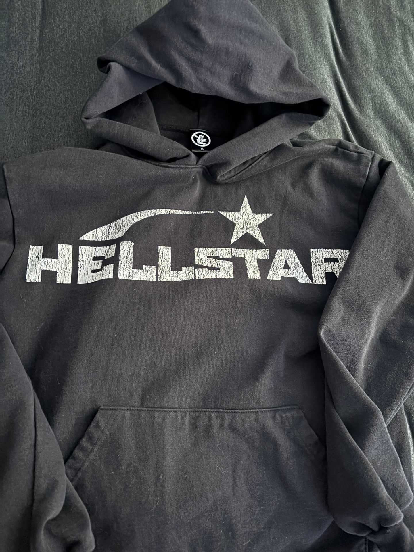 HELLSTAR BLACK HOODIE/SIZE-S