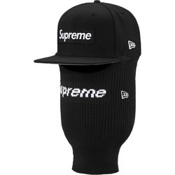 supreme box logo x new era + balaclava