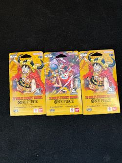 One Piece Card Game OP-17 Booster Packs x3