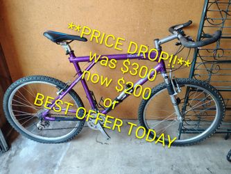 Vintage Purple GT Ricochet Mountain Bike  - large size 21"