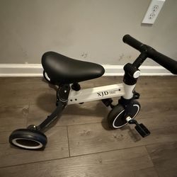 XJD 5 in 1 Toddler Bike, Tricycle for Toddlers 1-3 with Adjustable Seat Height, Removable Pedals, Ideal Balance Bike Birthday Gifts and Toys for Boys 