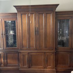 large custom built wooden armoir 