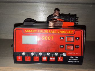 12V/24V Smart Portable Battery Charger Suitable for, Motorcycles, RV,, ATV/UTV with LCD Display, Pulse Repair, Temperature Compensation, Overcharge/Sh