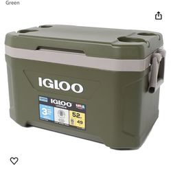 Igloo 60367 Sportsman Latitude 52 Cooler Box, Approx. 11.2 gal (49 L), Sportsman, Latitude, Outdoor, Camping, Leisure, Fishing, Green IGLOO