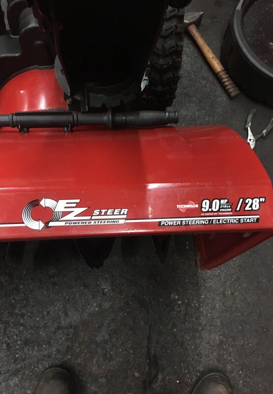 Used craftsman 28 inch 9hp snowblower with EZ steer powered steering