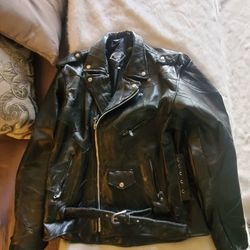 🏍️ Diamond Plate Buffalo Leather Motorcycle Jacket – Men’s XL