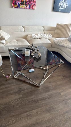 Glass living room table