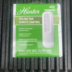 Hunter Ceiling Fan Remote. See Photos For Product Information.