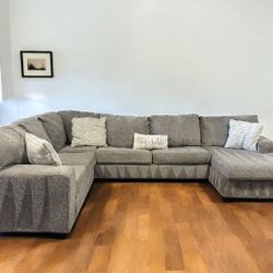 Spacious Family Sectional Couch with Ottoman FREE Delivery! ✨