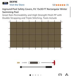 DEIFRE Inground Pool Safety Cover 15x30 FT