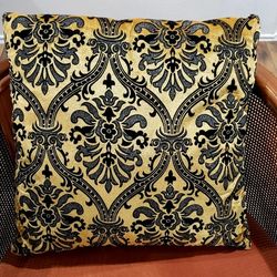 Velvet with Glittery Accents Throw Pillow 18in x 18in 