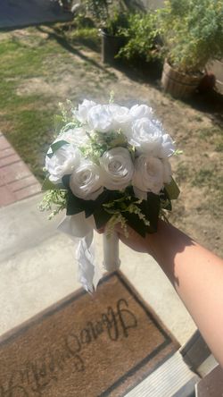 Small white rose bouquet