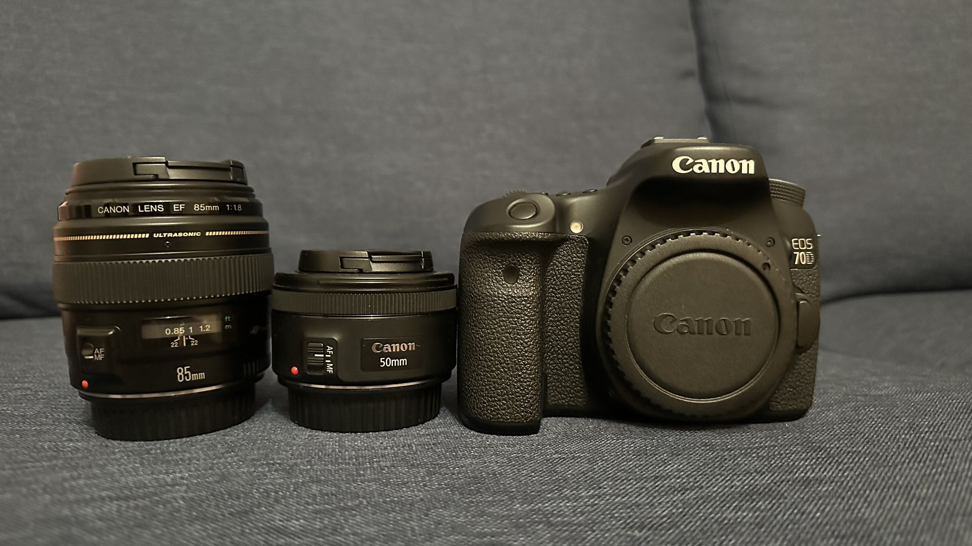 Canon EOS 70D + 2 Len - 85mm 1.8 And 55mm 1.8