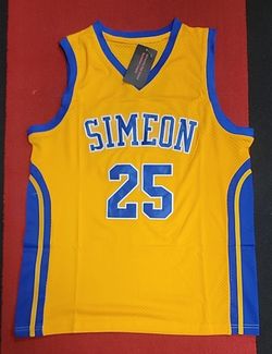 DERRICK ROSE SIMEON HIGH SCHOOL JERSEY LG/XL ALL STITCHED
