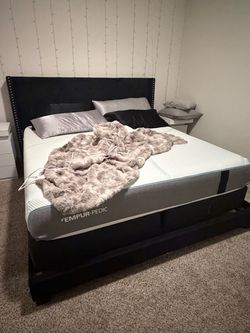 Black King size bed frame