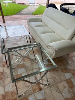 Sofa and two tables for $275