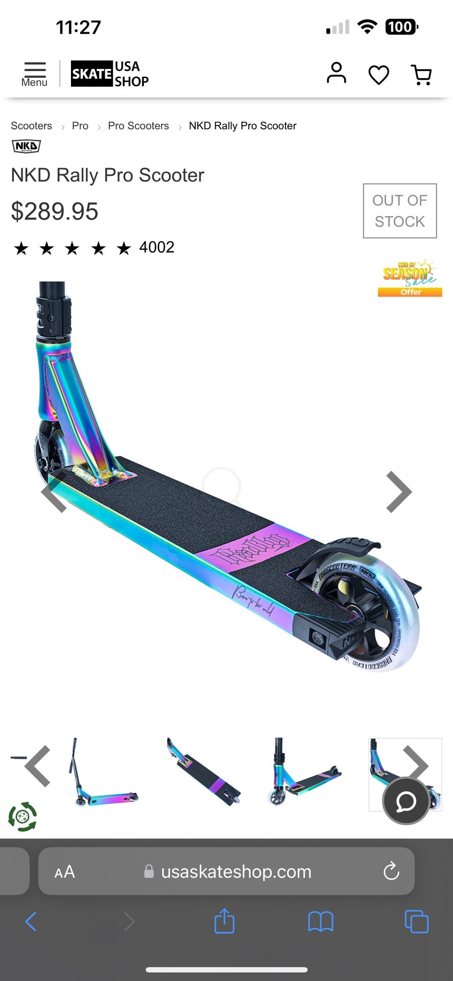 NKD Rally Pro Scooter (negotiable Price)