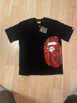 Red and black Bape shirt