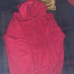 Plain Red Hoodie LG