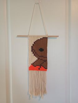 Sam From Trick R Treat Block Macrame Wall Hanging