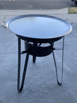 Set de 3ps Quemador base y comal redondo de metal pesado