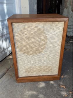 Mid Century Modern MCM Wood Speaker Cabinet EMPTY for 15” Altec Jensen JBl Tannoy