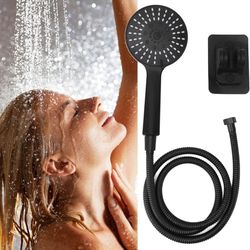 5 Mode Handheld Shower Head, Hose Holder Base for Bathroom - Maximize Your Showering Pleasure 