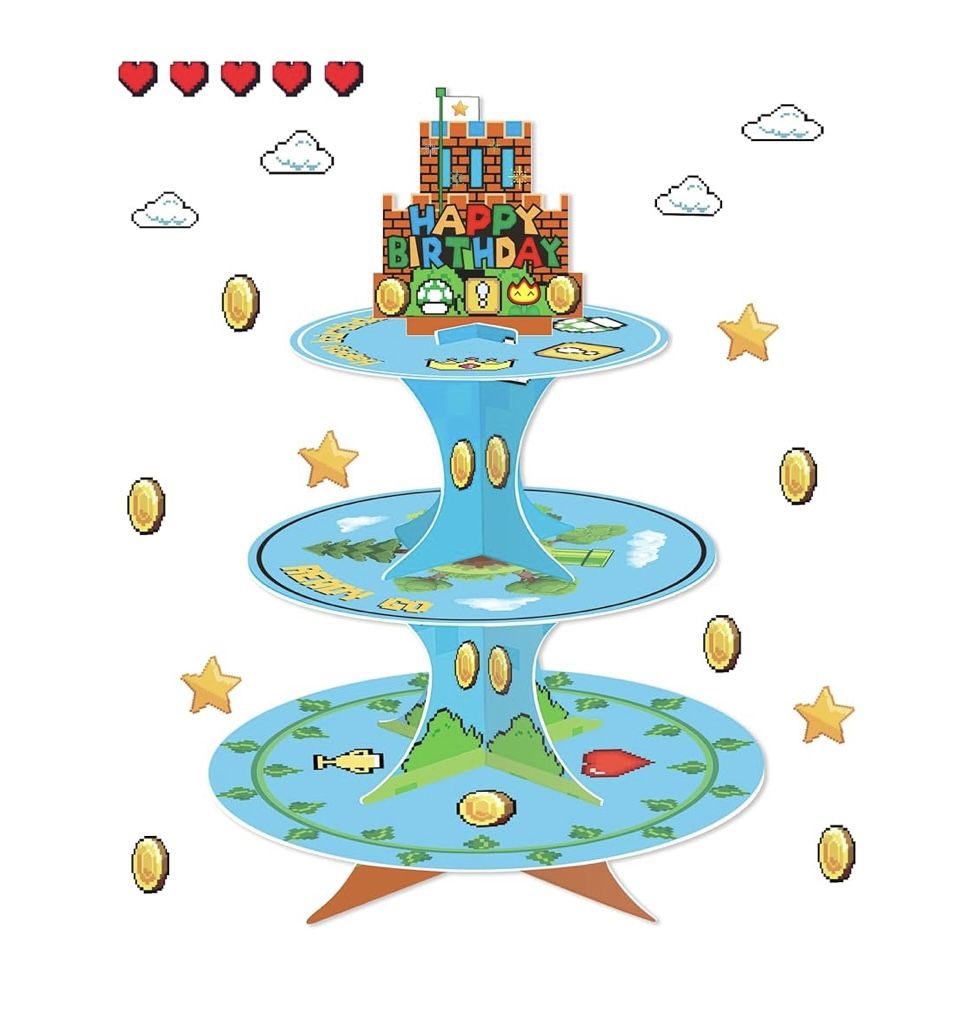 Super Mario Brothers Party Cupcake Stand