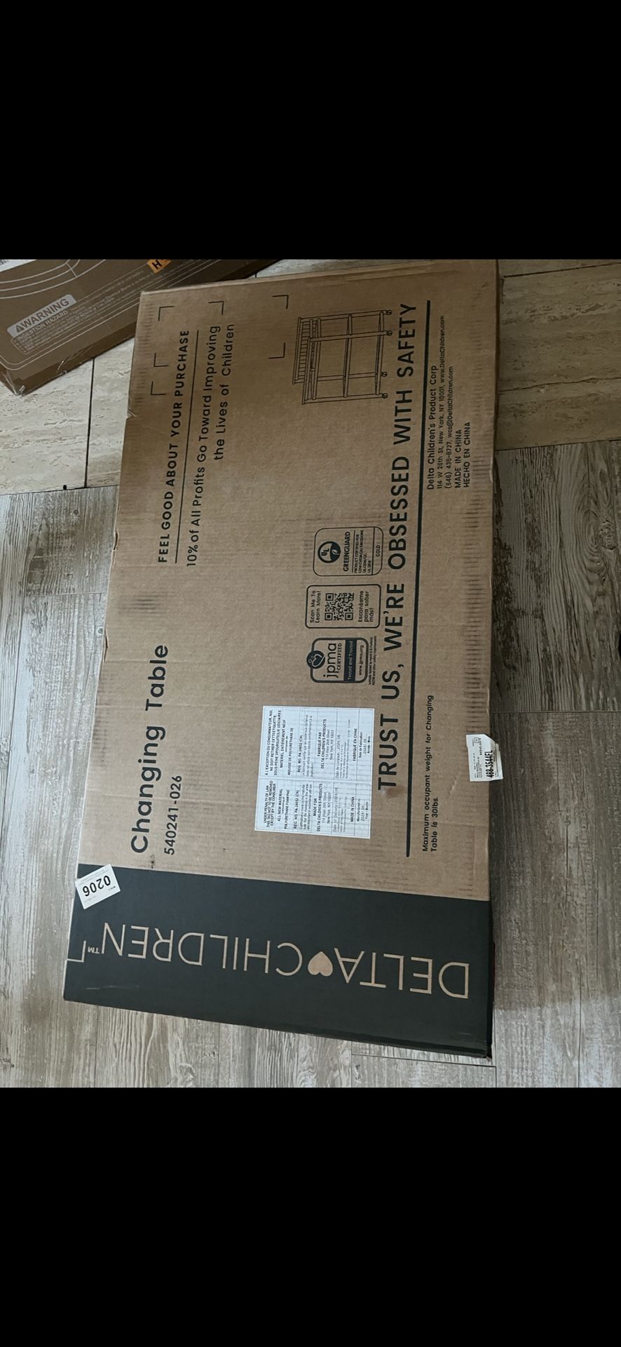 Delta Children Grey Wooden Changing Table 