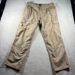5.11 Tactical Pants Men’s 38x32 Beige Ripstop Cargo Utility Uniform #1477