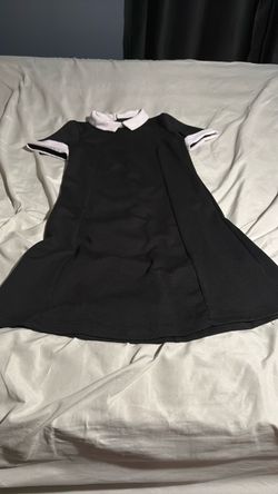 Black Mini Dress with White Collar