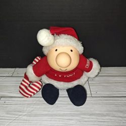 1985 Christmas I LOVE YOU ZIGGY Santa PLUSH DOLL Toy With Candycane Greetings