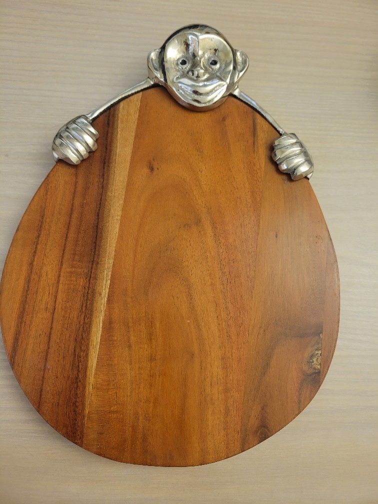 Godinger Silver Art Co. Monkey Cheese Board Replacement 84419 with NO Knife