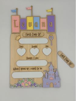 First and last day school boards personalized