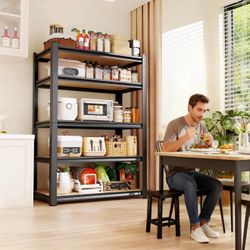 71"H-35"W Garage Shelving-Tier Storage ,Adjustable Heavy Duty Metal Shelving Large Rack,Utility Steel Shelf For Industrial Pantry T-5