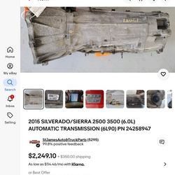 2015 CHEVY SILVERADO/GMC SIERRA 2500 6L90 TRANSMISSION !!REBUILT BY JASPERS TRANSMISSION SHOP!!