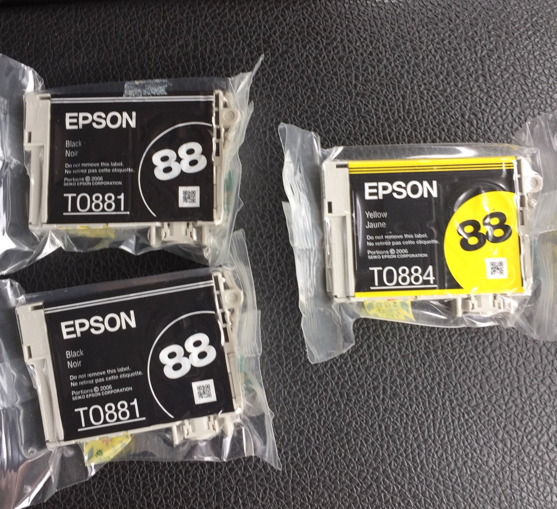 Epson Stylus OEM Black Yellow Ink Cartridges - 88