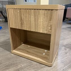 Night Stand Fluted Nightstand with Drawers, Wood Bedside Table with Storage Shelf, Bed Side Table for Bedroom, End Tables Living Room, Farmhouse Night