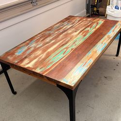 Coffee Table solid wood and metal