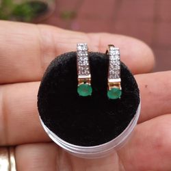 585 Emerald Diamonds 585 14k Yellow Gold Earring 