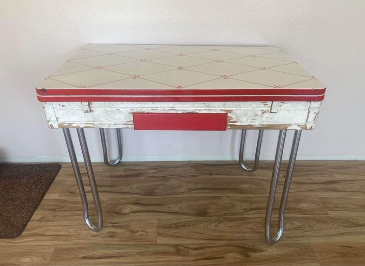 Vintage Ceramic-top kitchen table