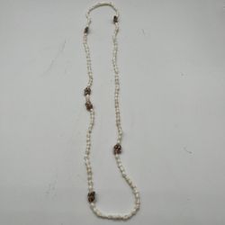 Vintage Lei Tan Cream Shell Necklace 