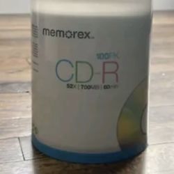 BRAND NEW Memorex CD-R 100 Pack Recordable Digital Media 52X 700MB 80Min TT