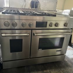 Jenn Air 48”Wide Gas Range Stove In Stainless Steel