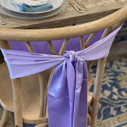 100 Lilac Satin Sashes
