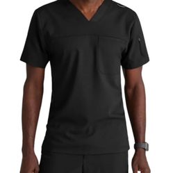 BARCO Grey's Anatomy Spandex Stretch Direct - Rapid Scrub Top for Men, Top Only