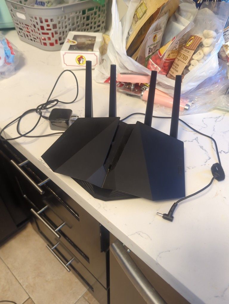 ASUS RT-AX82U (AX5400) Dual Band WiFi 6 Extendable Gaming Router, Gaming Port, Mobile Game Mode, Aura RGB, Included AiProtection Pro Security, Instant